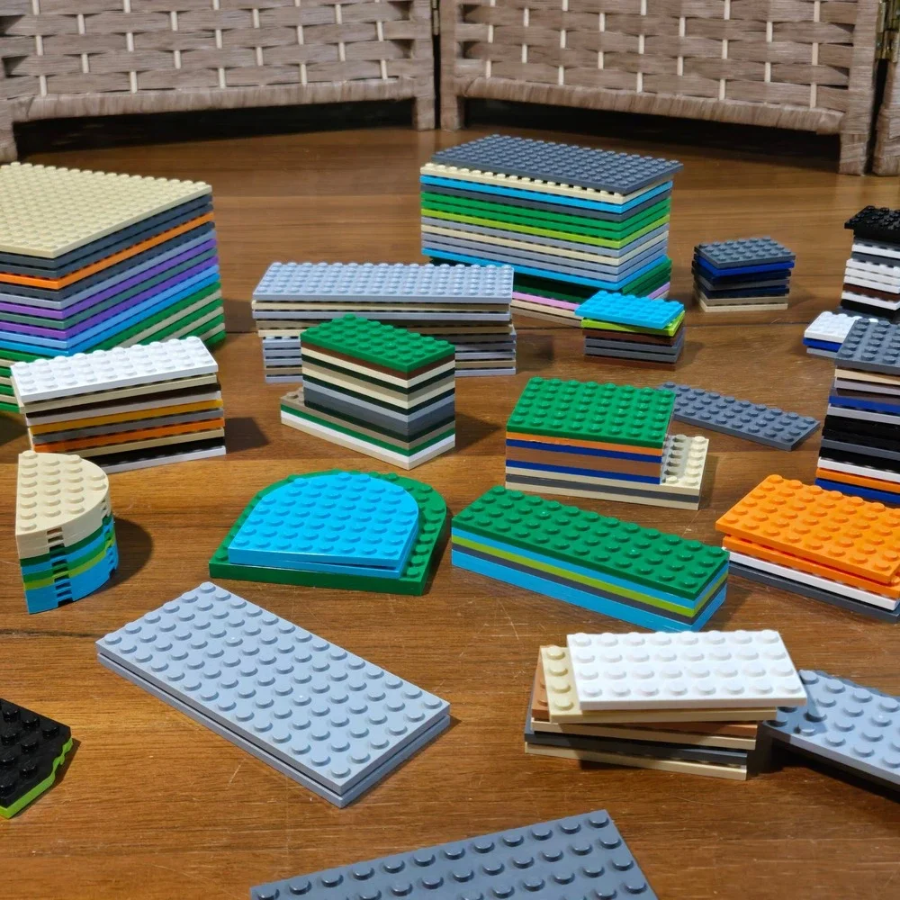 LEGO 233 Pc Large Plate Lot 16x16 8x16 6x16 Assorted Sizes Colors Genuine